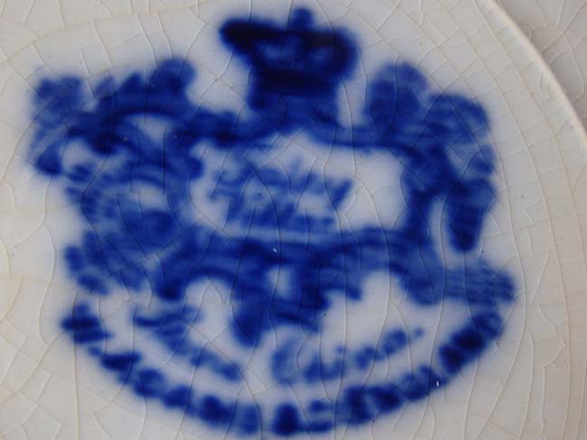 A fine pair of 19th century Flow Blue plates in the 'Fairy Villas' pattern by William Adams — image 2